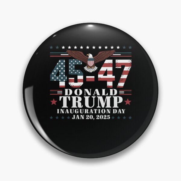 Item preview, Donald Trump 45-47 Inauguration Day 2025 Patriotic designed and sold by PosiMCreations.
