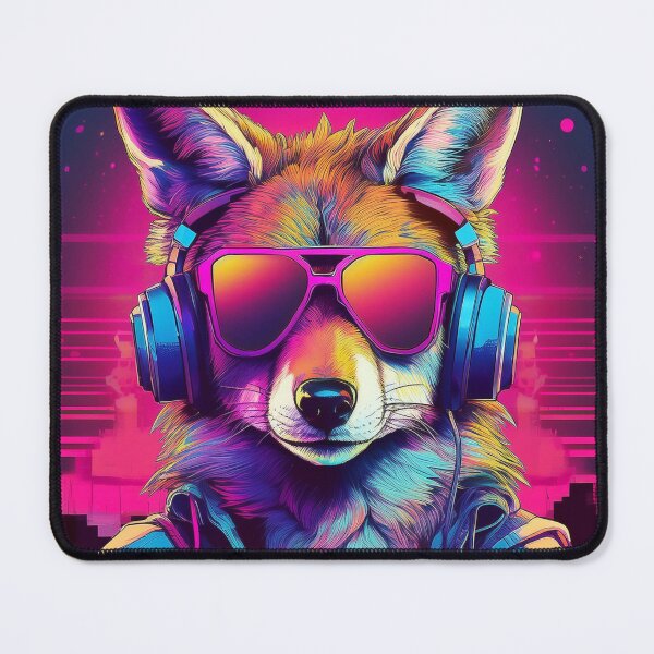 Item preview, Coyote in Headphones and Shades Synthwave  designed and sold by Boxing Kangaroo Retail Company.