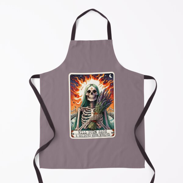 Item preview, "Will Burn Sage and Bridges When Needed" Funny Tarot Card designed and sold by FlawlessSeams.