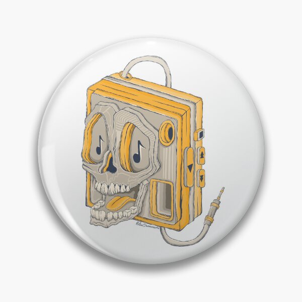 Item preview, Notas musicales del Walkman de color calavera designed and sold by BluCranium.