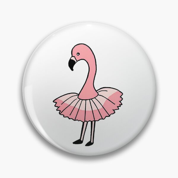 Aperçu de l'œuvre Flamant rose kawaii en tutu de ballerine créée et vendue par CuteAndAesthetic.