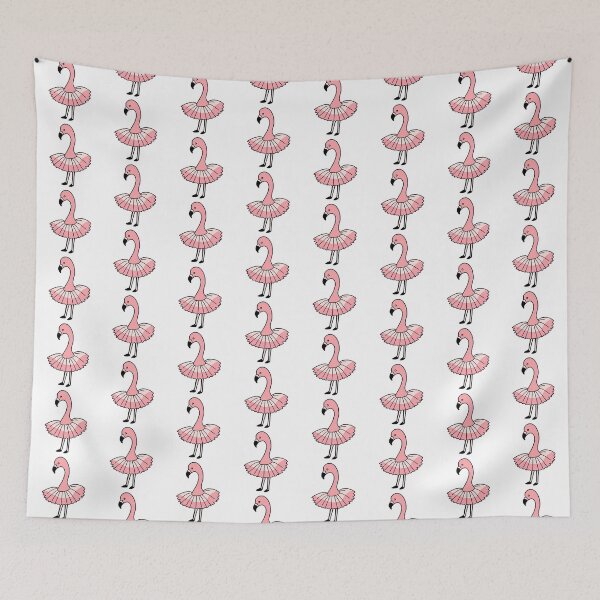 Aperçu de l'œuvre Flamant rose kawaii en tutu de ballerine créée et vendue par CuteAndAesthetic.