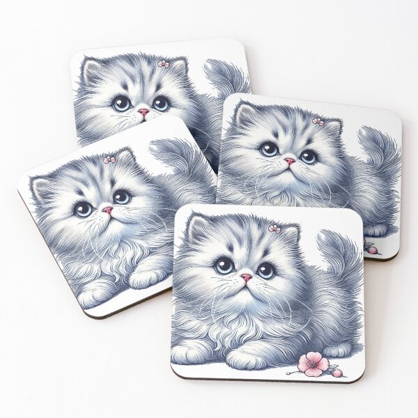 Item preview, sweet fluffy gray kitten designed and sold by nicnacc.