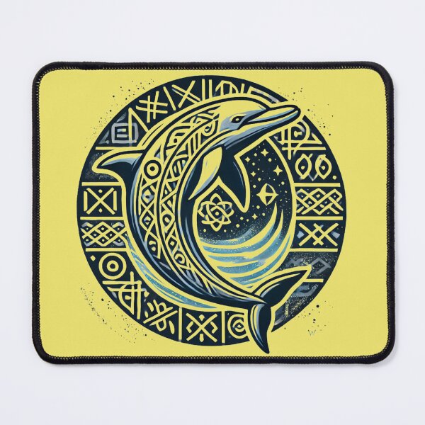 Item preview, Jumping Dolphin, ocean, woad tribal markings designed and sold by jeff13999.