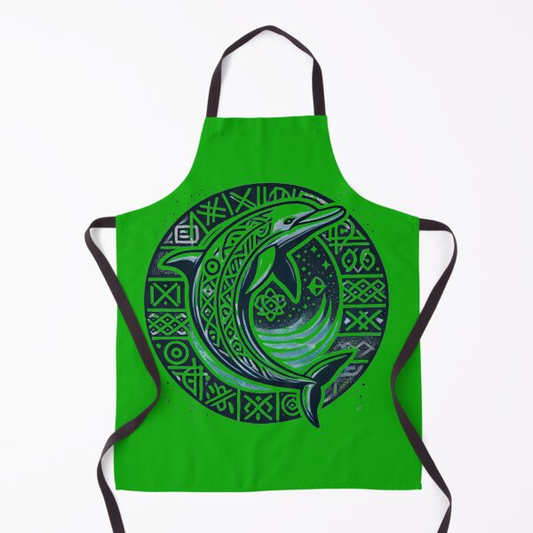 Item preview, Jumping Dolphin, ocean, woad tribal markings designed and sold by jeff13999.