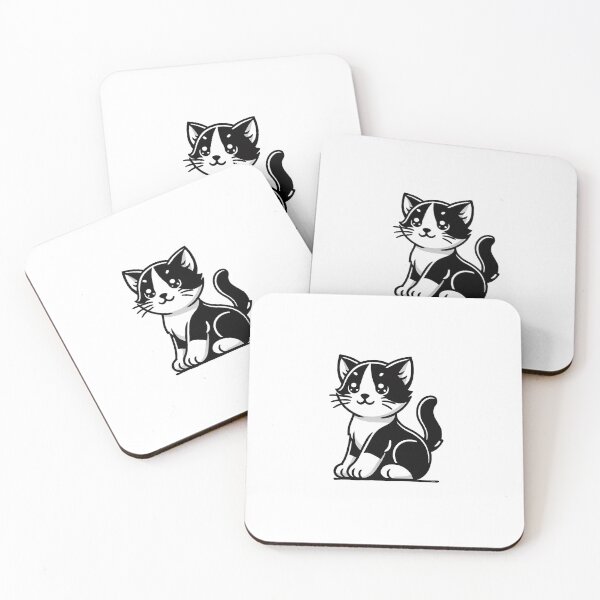 Item preview, Little black and white cat -13 designed and sold by Sen-Design.