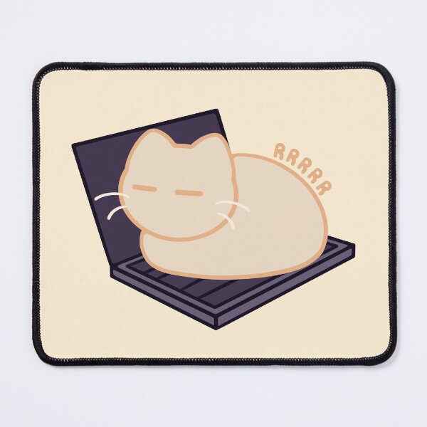 Item preview, Kawaii Cat Sleeping On Laptop designed and sold by Xiaolan's Art.