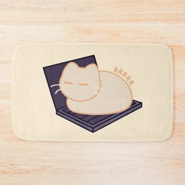 Item preview, Kawaii Cat Sleeping On Laptop designed and sold by Xiaolan's Art.