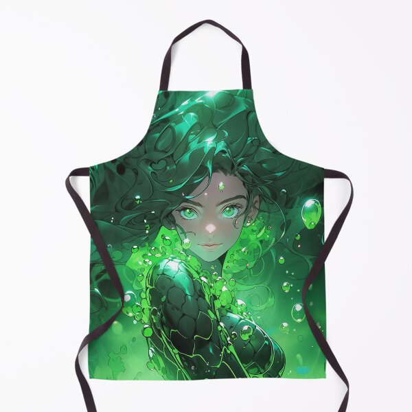 Item preview, Elegant Emerald Bubbles Anime Girl designed and sold by bubblegoth.