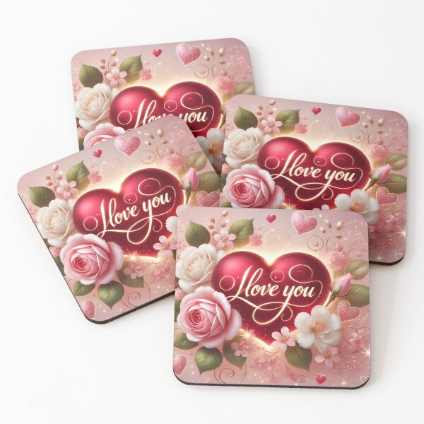 Item preview, Romantic Valentine Heart with 'I Love You designed and sold by RainbowSlide.