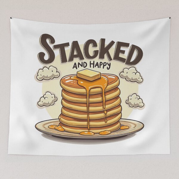Item preview, Stacked And Happy Pancakes Syrup Delight designed and sold by Blok45.