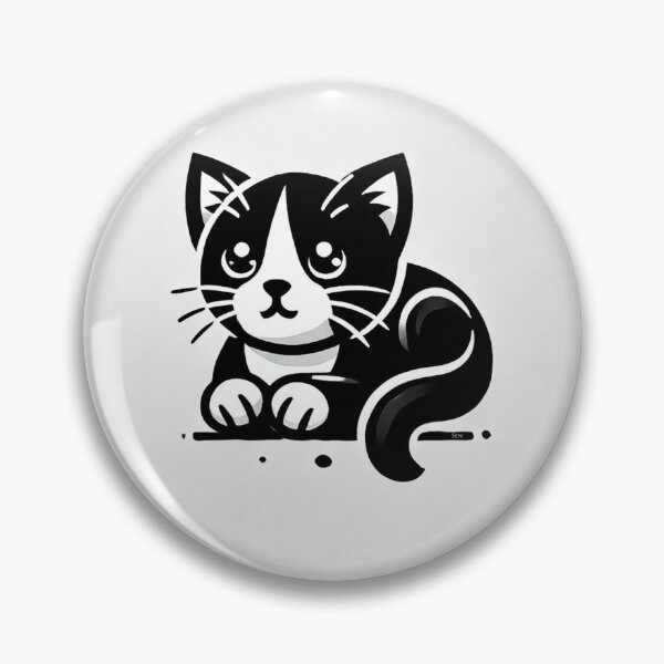 Item preview, Little black and white cat -14 designed and sold by Sen-Design.