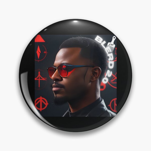 Item preview, Futuristic Blerd 2.0 Portrait with Red Glasses and Sci-Fi Vibes designed and sold by QPTheeArtist.