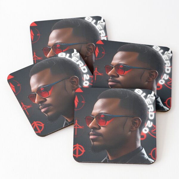 Item preview, Futuristic Blerd 2.0 Portrait with Red Glasses and Sci-Fi Vibes designed and sold by QPTheeArtist.