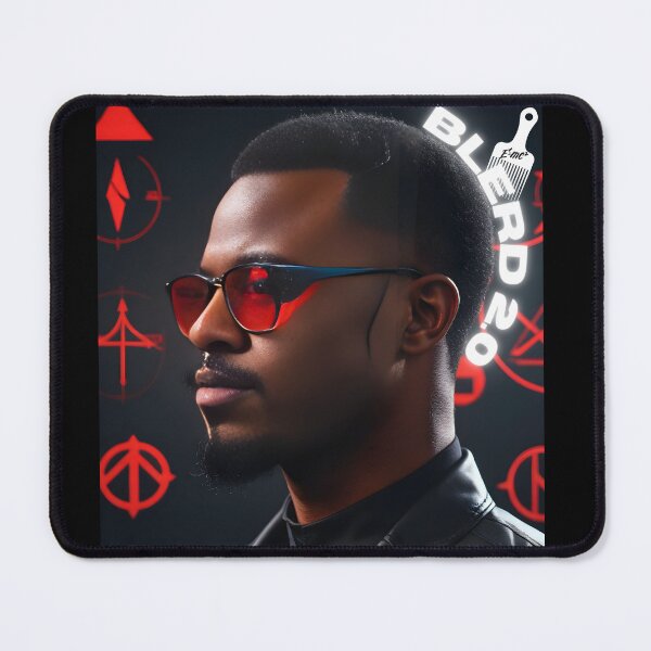 Item preview, Futuristic Blerd 2.0 Portrait with Red Glasses and Sci-Fi Vibes designed and sold by QPTheeArtist.