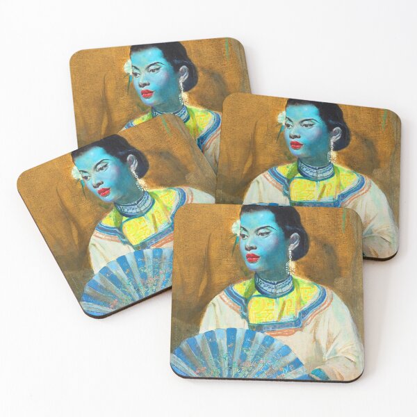 Item preview, Cecil Beall The Fan Tretchikoff Kitsch designed and sold by SummerlandsArt.