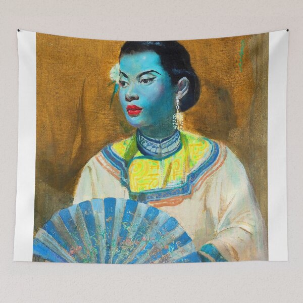 Item preview, Cecil Beall The Fan Tretchikoff Kitsch designed and sold by SummerlandsArt.