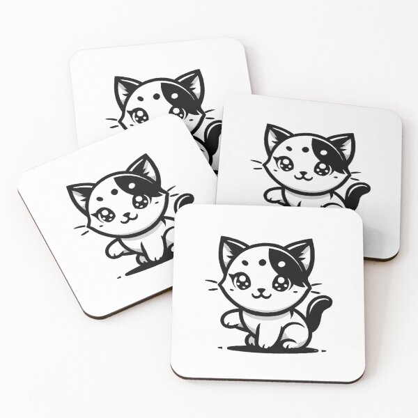 Item preview, Little black and white cat -7 designed and sold by Sen-Design.