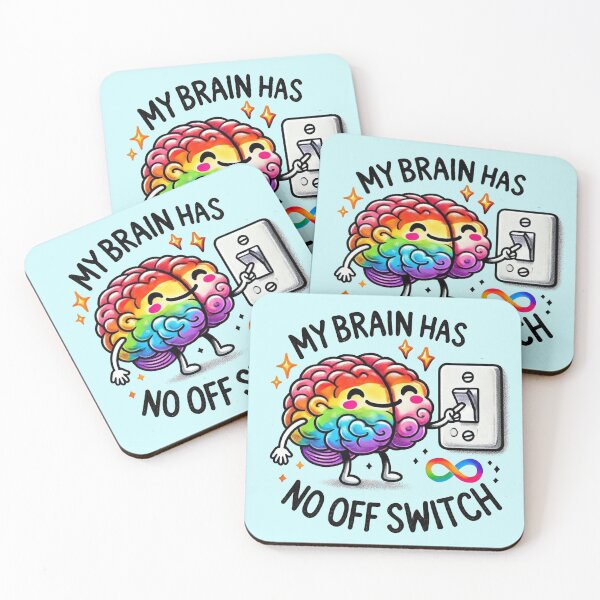 Item preview, My brain has no off switch designed and sold by Vkinsify.