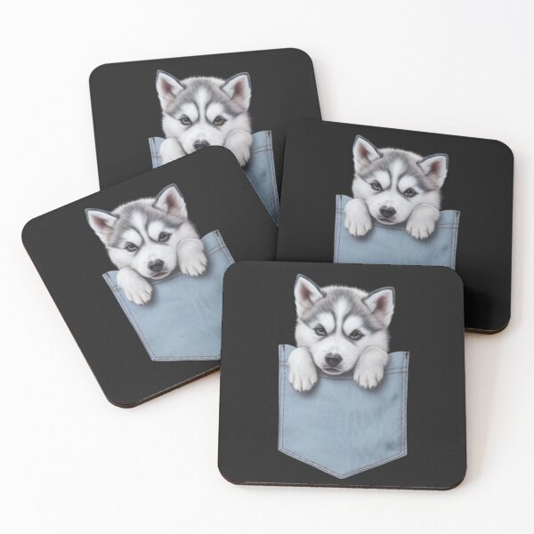Item preview, Husky Puppy in a Pocket designed and sold by 123ks.