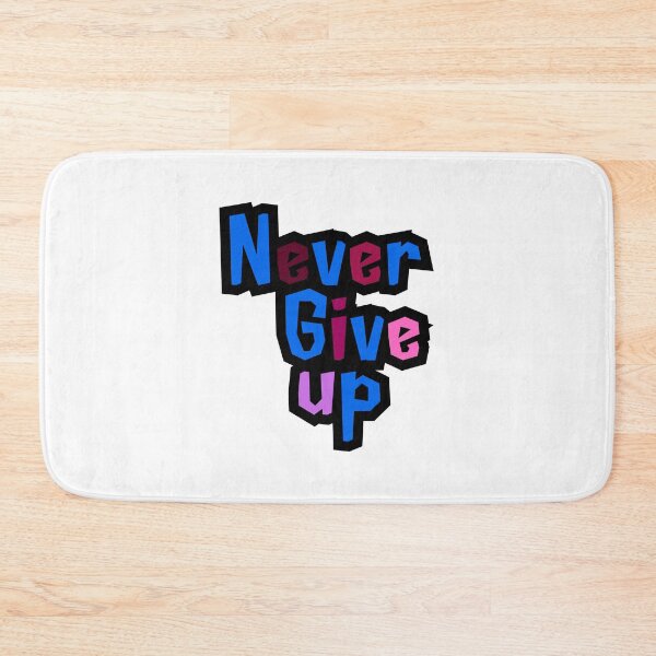 Item preview, Never Give Up - Motivational Blue, Pink & Black Design,funny, gifts, you,  designed and sold by Ewelina  Niemiec.