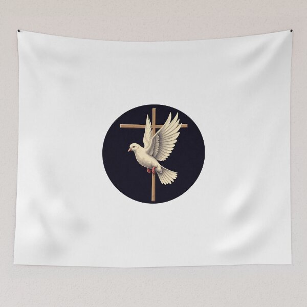 Item preview, dove, cross, dove and cross, faith, Christian, Jesus, God, Sunday, Dove flying with a cross, gods promise designed and sold by SavageLegion.