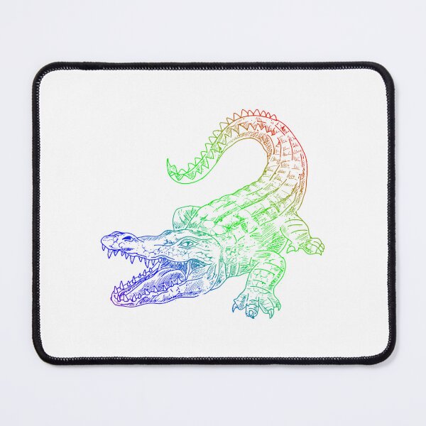Item preview, Rainbow Neon Alligator Art - Vibrant Animal Design designed and sold by BiRoMaConcept.