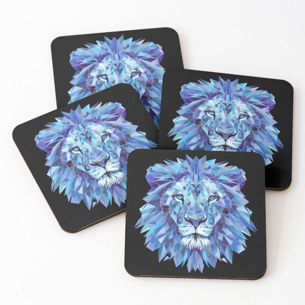 Item preview, Blue Crystal Ice Sapphire Icy Geometric Lion Shapes designed and sold by Leonardo Palumbo.