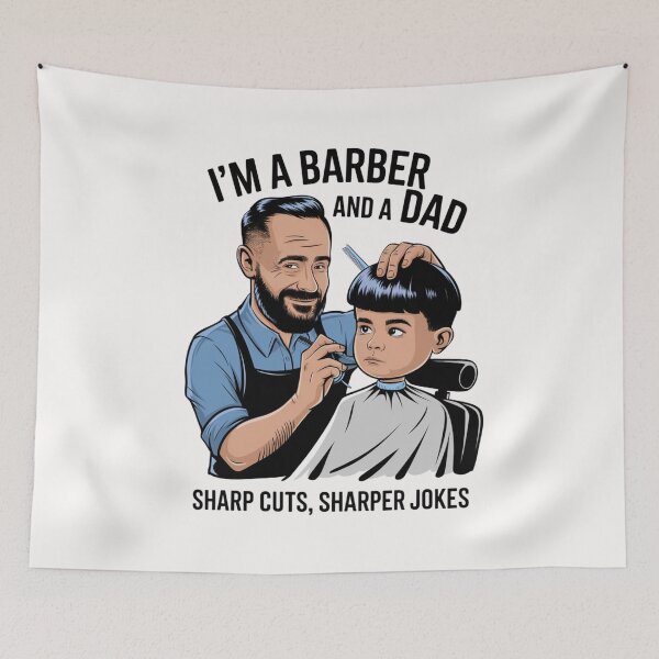 Item preview, Tag "Barber and Dad: Sharp Cuts, Sharper Jokes designed and sold by thenewking.