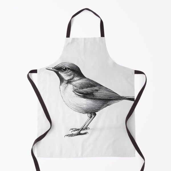 Item preview, Black and White Bird Pencil Drawing designed and sold by Pencil-Art.