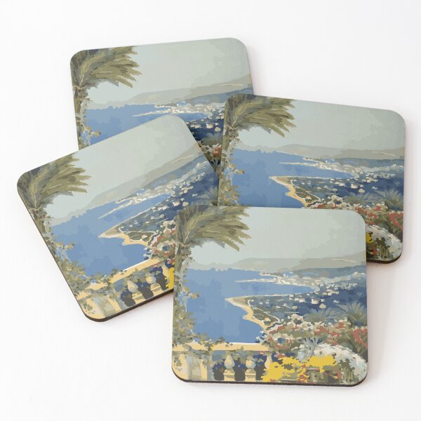 Item preview, Sanremo Sea View and Flowers Sticker – Alicandri Roma Public Domain Art designed and sold by QuteStuffHere.