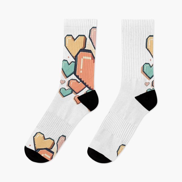 Item preview, Pixel Art Heart Design - Retro Colorful Love Pattern designed and sold by ashrafzain.