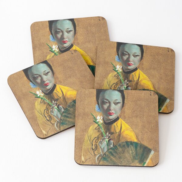 Item preview, Cecil Beall The Fan Tretchikoff Kitsch  designed and sold by SummerlandsArt.