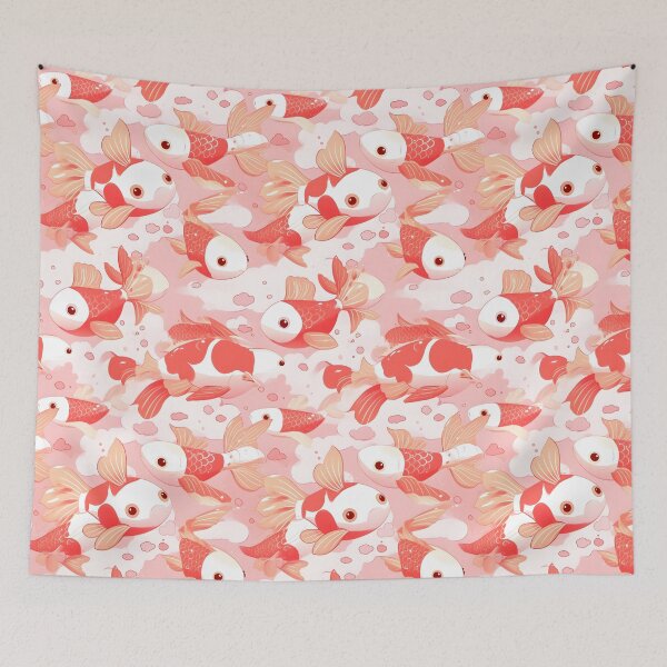 Item preview, Playful Koi in Dreamy Pink Waters designed and sold by Sakura Mami.