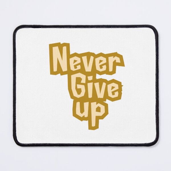 Item preview, Never Give Up - Motivational Yellow & Gold Design, funny, gifts, you, designed and sold by Ewelina Niemiec.