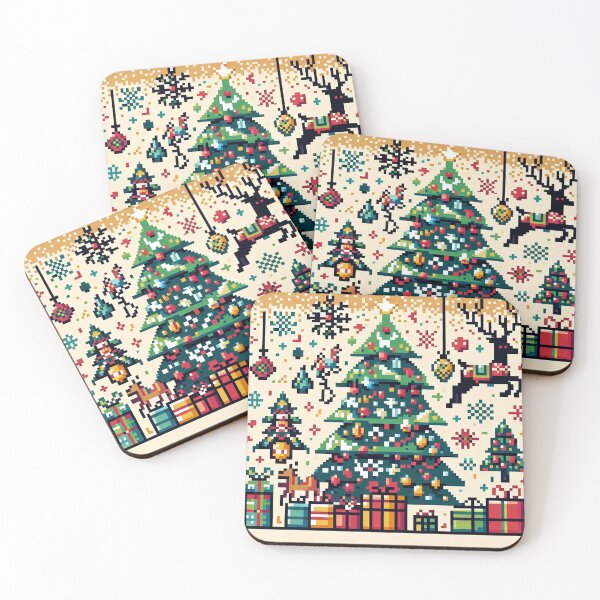 Item preview, Festive Pixel Art Christmas Design - Holiday Gifts, Trees, and Reindeer designed and sold by ashrafzain.