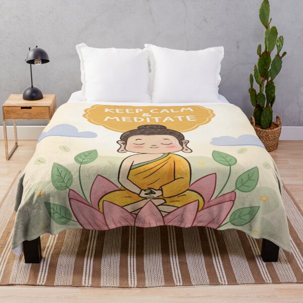 Item preview, Keep Calm & Meditate - Peaceful Buddha Art designed and sold by rohanch24.