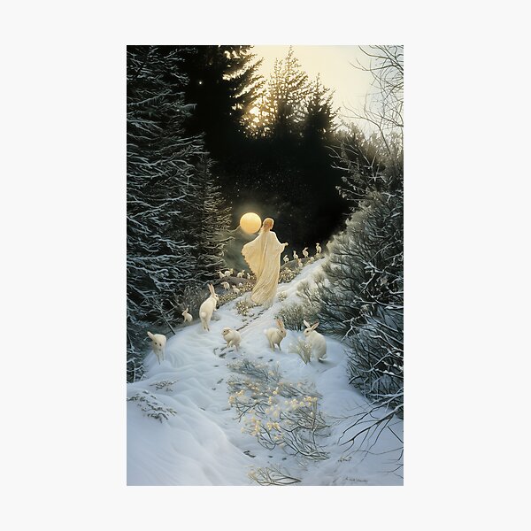 Item preview, Ostara Spring Equinox postcard - "The goddess Eostre brings the spring."  designed and sold by minne-bilder.