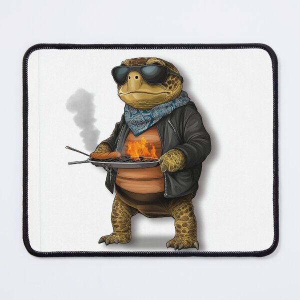 Item preview, Stylish Barbecuing Turtle designed and sold by OneMillionSpot.