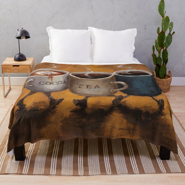 Item preview, Hot chocolate, tea and coffee invigorating drinks, oil paint. designed and sold by elegantpaterns.
