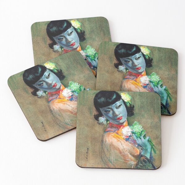 Item preview, Cecil C Beall The Fan Chinese Girl Tretchikoff Kitsch designed and sold by SummerlandsArt.