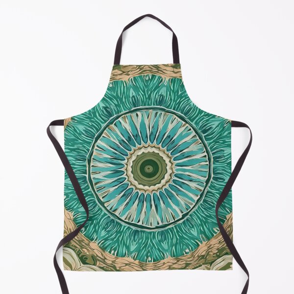 Item preview, Teal and Beige Mandala-Inspired Design designed and sold by DigitalGemArt.