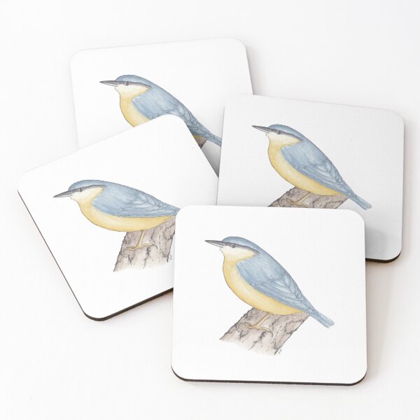 Item preview, bird watercolor nuthatch designed and sold by rvndraws.