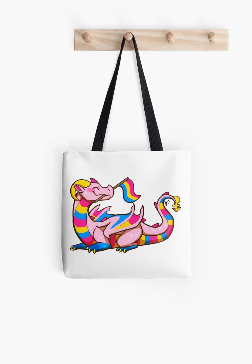 Pansexual Pride Flag Dragon 1st Edition Tote Bag By