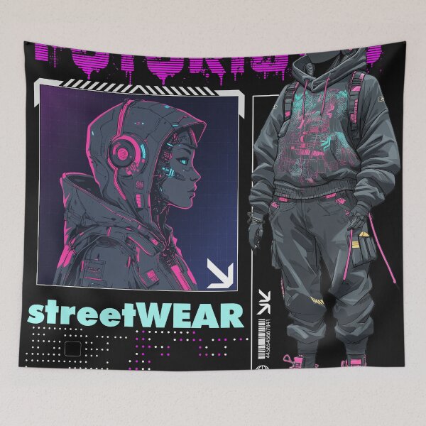 Item preview, Futuristic Streetwear Cyberpunk Style - Digital Art designed and sold by JohanSD.