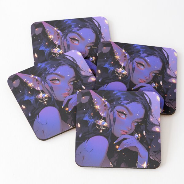 Item preview, Blue Sparkle Elf Anime Girl designed and sold by bubblegoth.