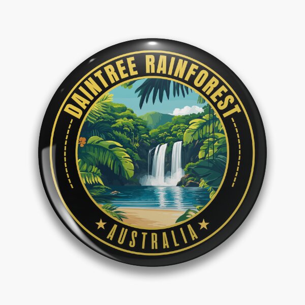 Item preview, Daintree Rainforest in Queensland Australia Retro Travel Art Emblem designed and sold by MaateoDesign.