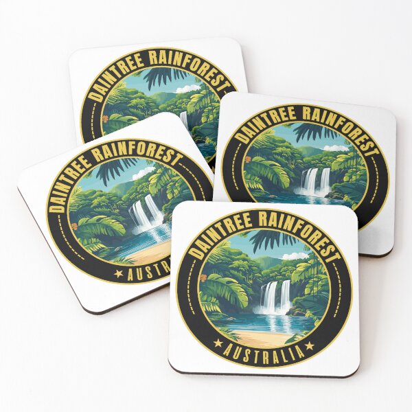 Item preview, Daintree Rainforest in Queensland Australia Retro Travel Art Emblem designed and sold by MaateoDesign.