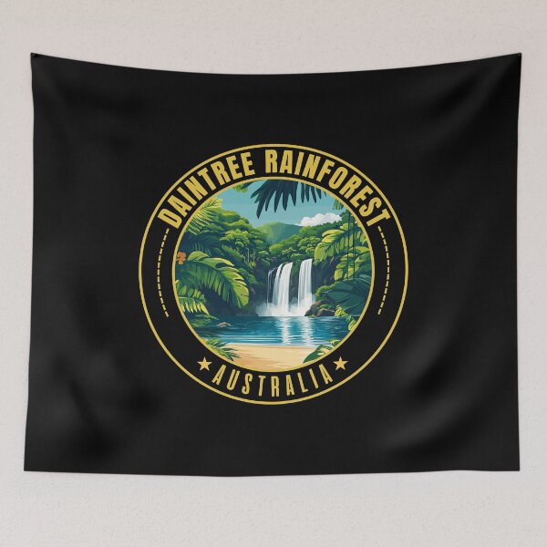 Item preview, Daintree Rainforest in Queensland Australia Retro Travel Art Emblem designed and sold by MaateoDesign.