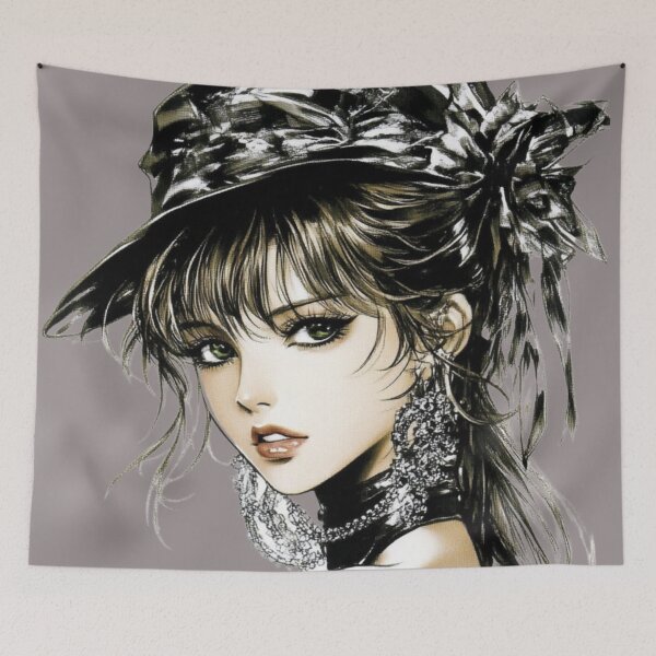 Item preview, Elegant Manga Woman in Monochrome Style designed and sold by Cris888.